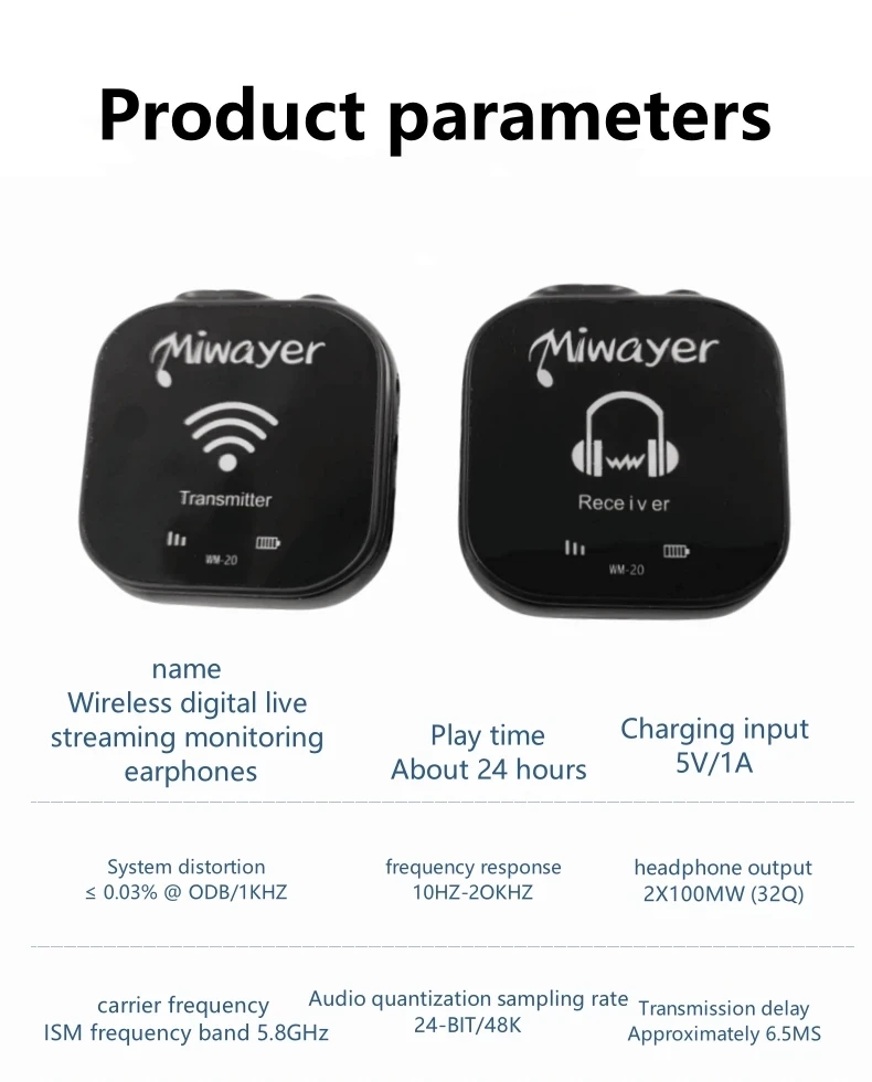 Miwayer WM-20 5.8G Wireless In - In Ear Monitor Iem のレビューと価格