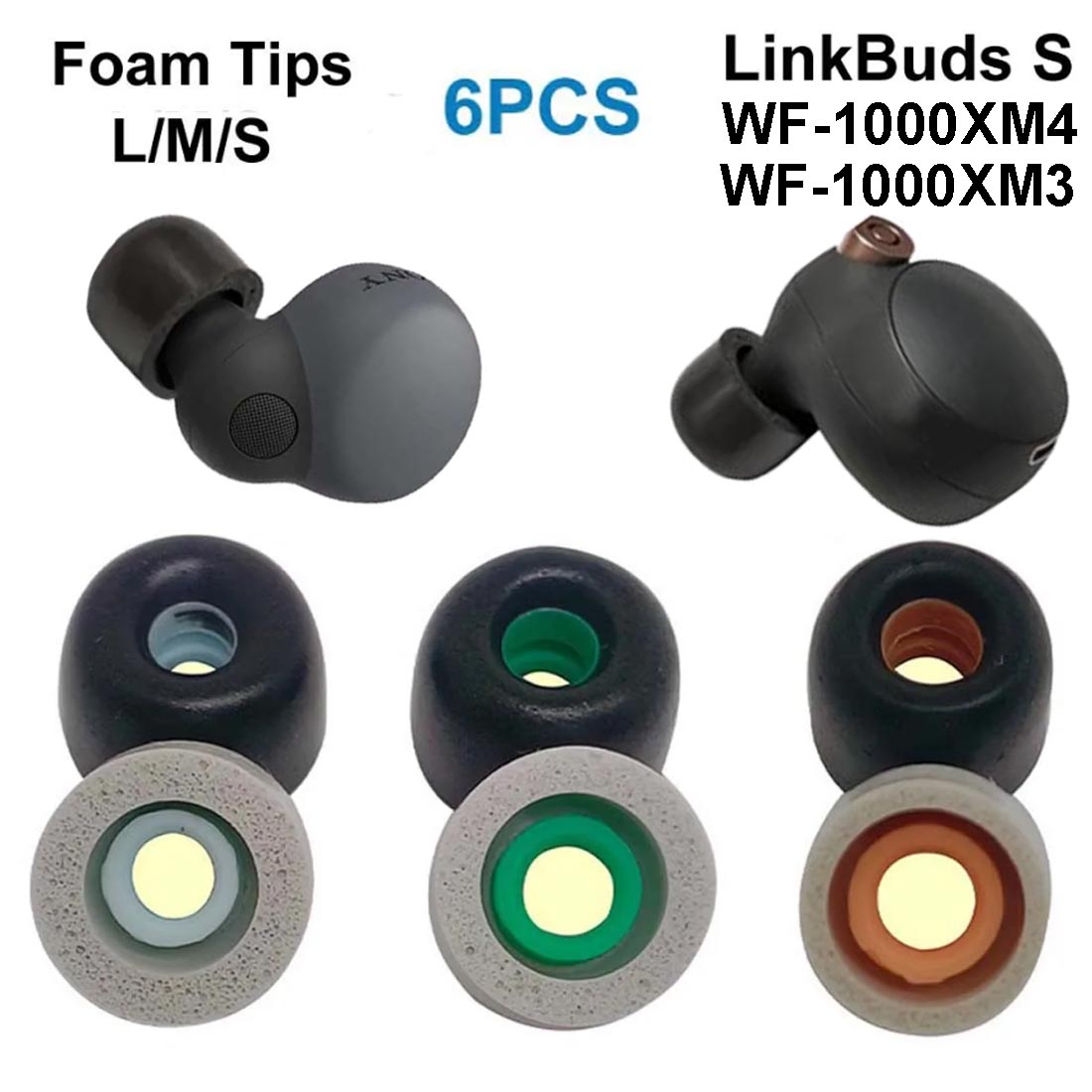 Memory Foam Ear Tips For Sony  - Earphone Foam Tip のレビューと価格
