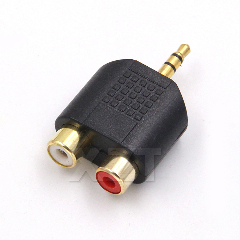 3.5mm Stereo Male To 2 RCA Fem - Earphone Splitter Jack のレビューと価格