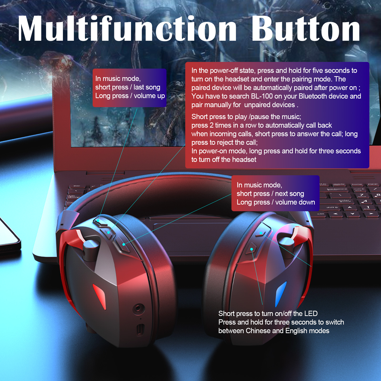 Wireless Gaming Headset with D - Gaming Headset Rgb のレビューと価格