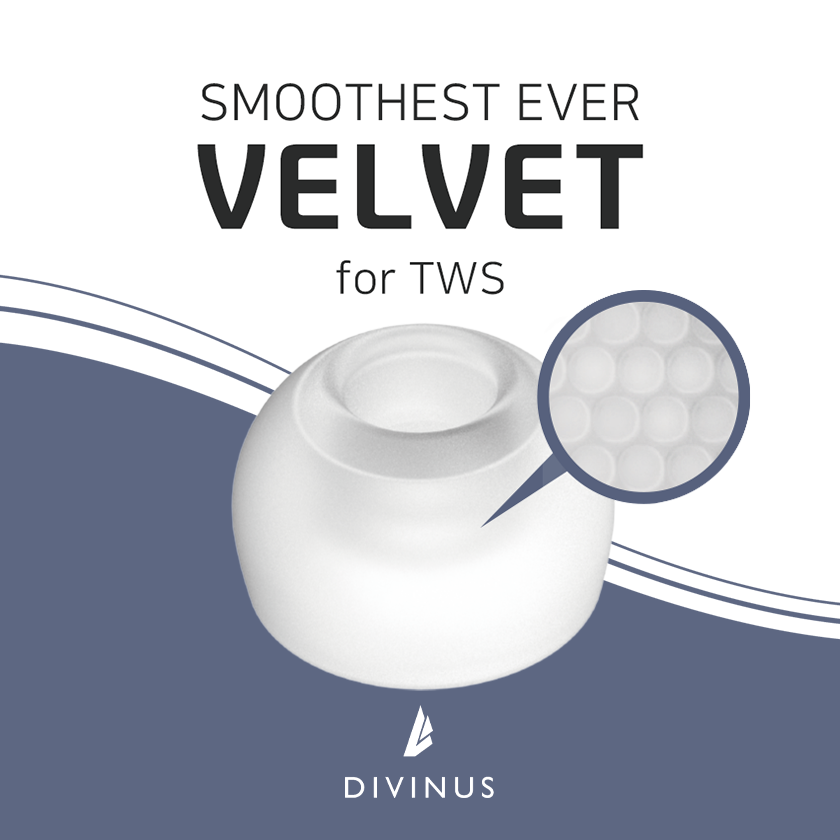Divinus Velvet Eartips For TWS - Wireless Earbuds Tws のレビューと価格