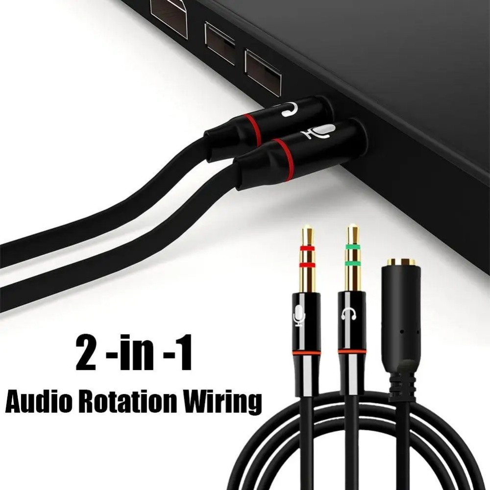 3.5mm Headphone Microphone Aud - Audio Splitter Y のレビューと価格