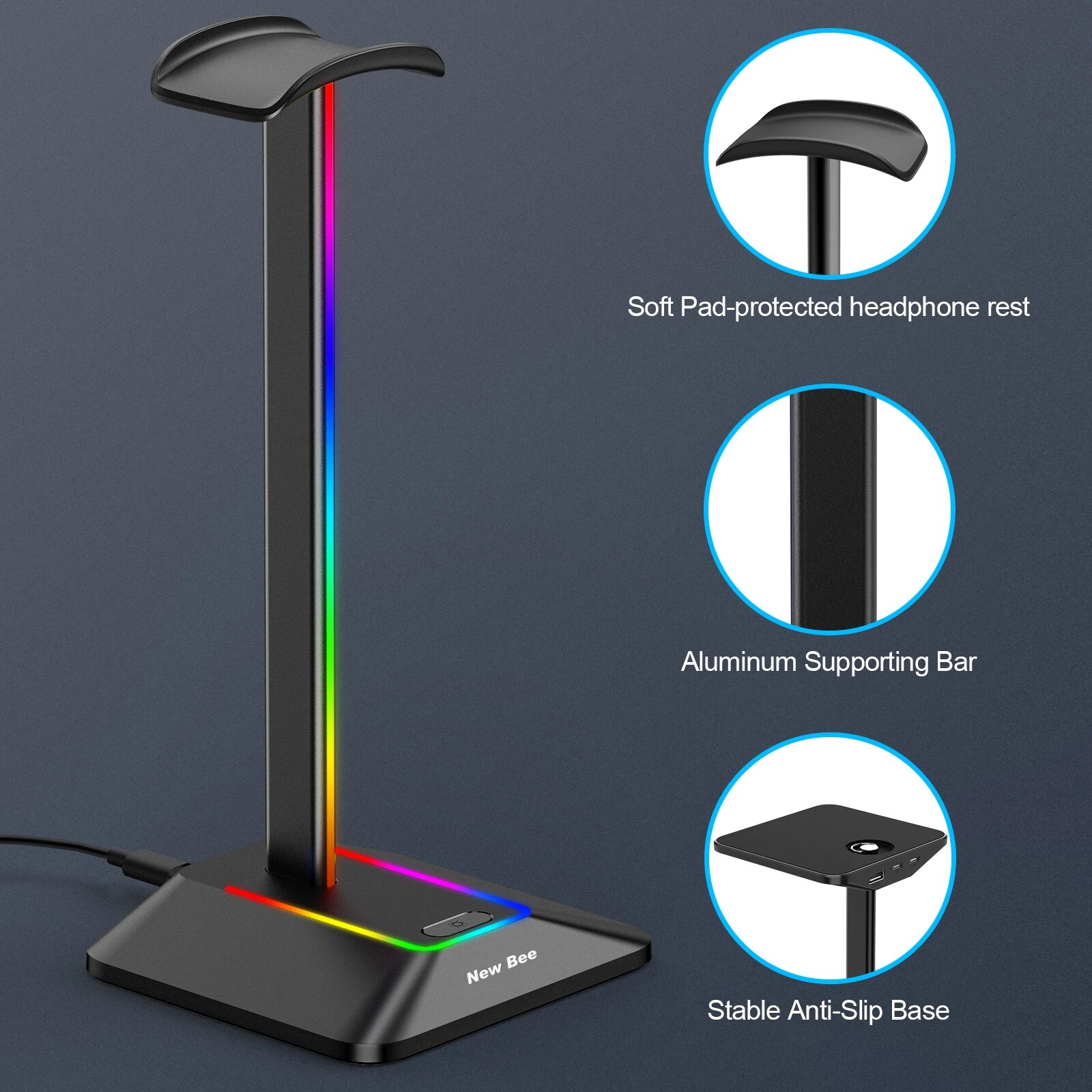 New Bee Z8 RGB Headphones Stan - Gaming Headset Rgb のレビューと価格