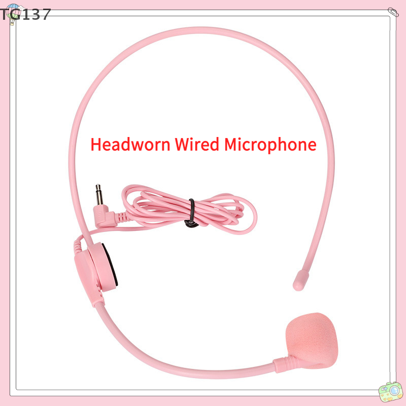 1Pcs 3.5MM Pink Headworn Wired - Wired Earphone Mic のレビューと価格