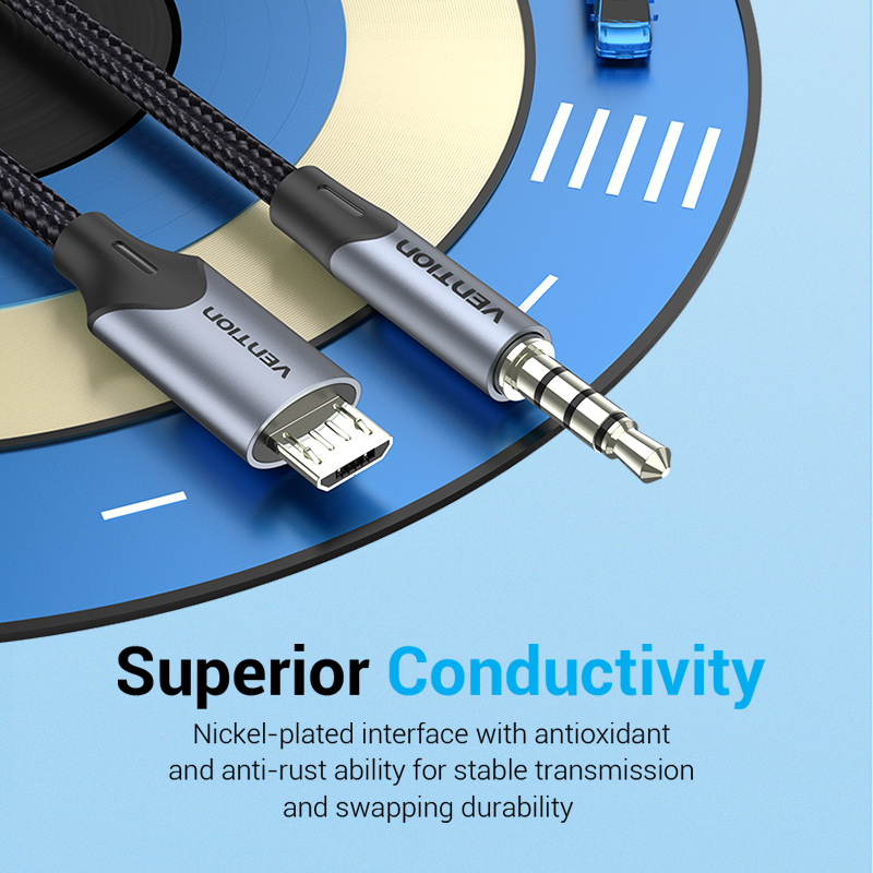 Vention Micro USB to 3.5mm Aud - Cable Extension 3.5 のレビューと価格