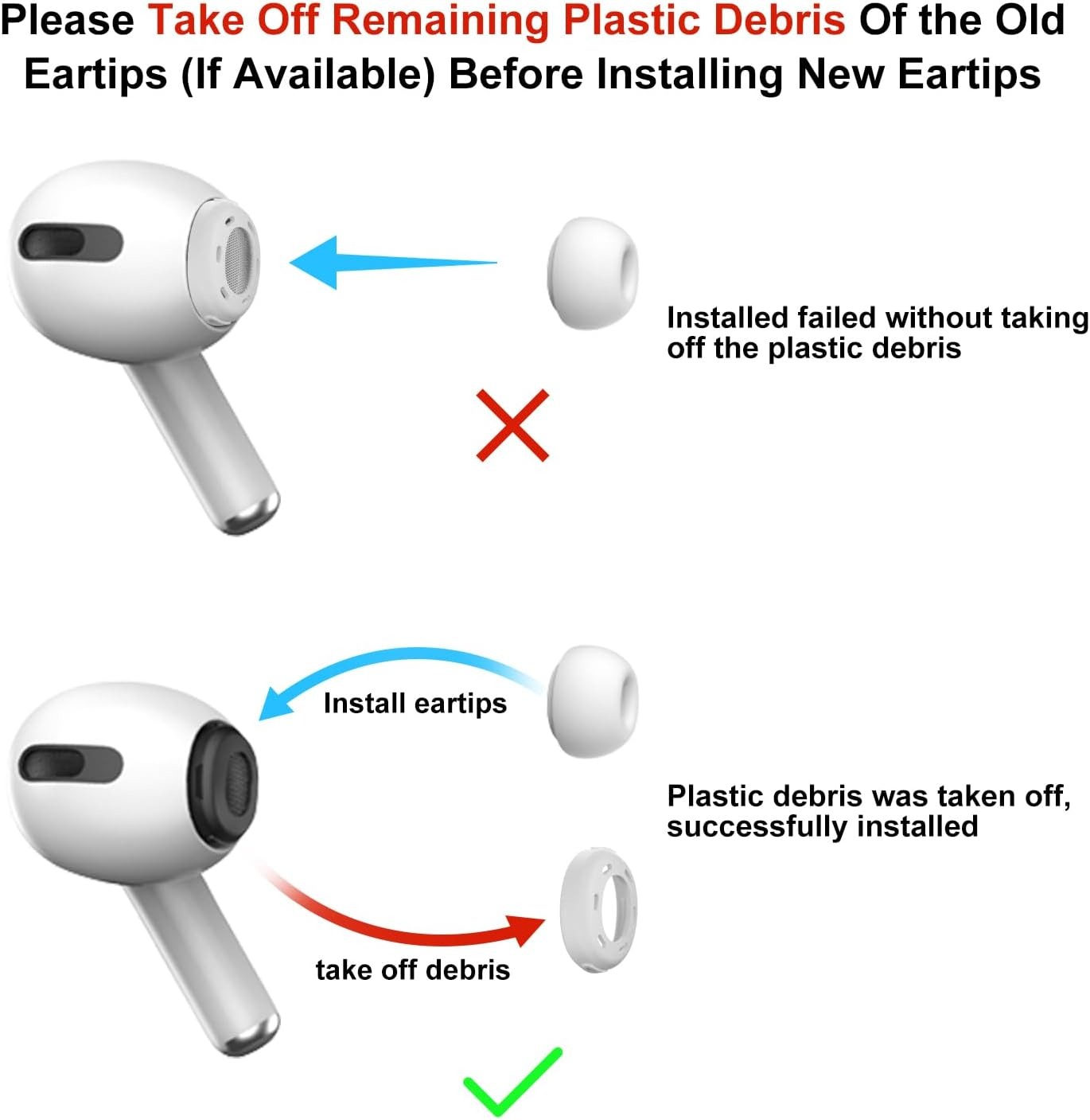 Silicone Ear Tips for AirPods  - Silicone Ear Tip Replacement のレビューと価格
