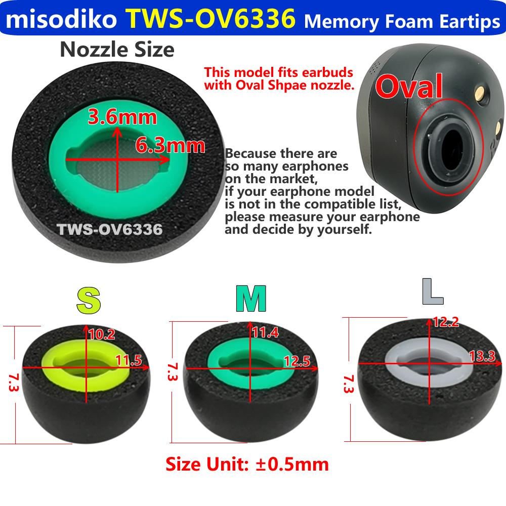 misodiko Upgraded Oval Memory  - Wireless Earbuds Tws のレビューと価格