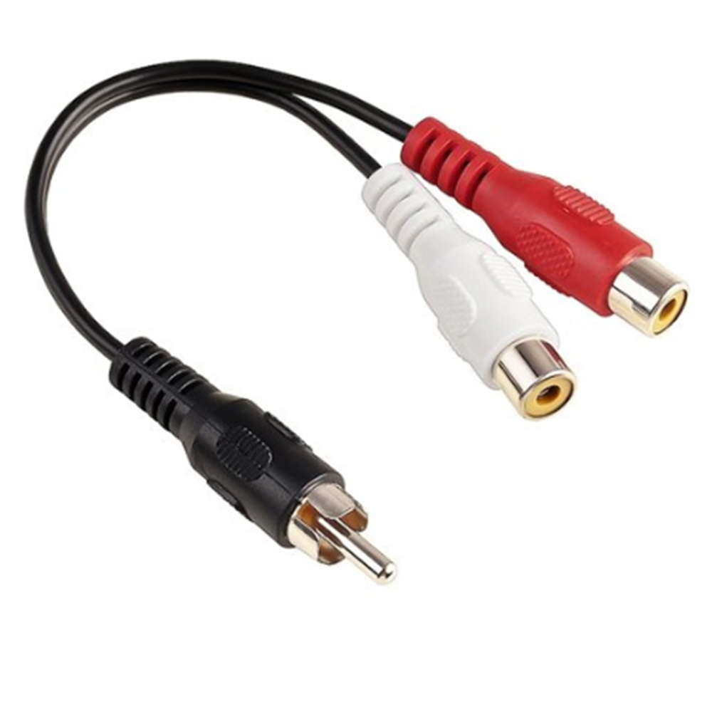 1 RCA Male Mono To 2 RCA Femal - Audio Splitter Y のレビューと価格
