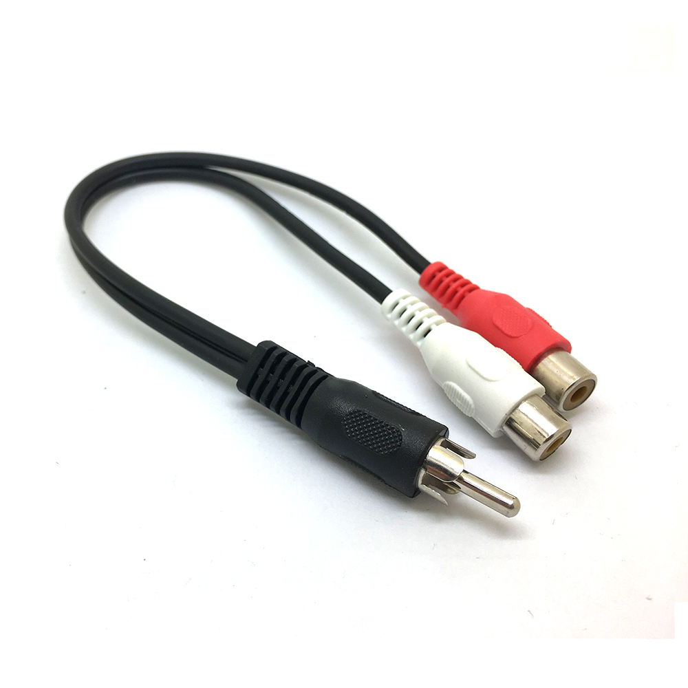 1 RCA Male Mono To 2 RCA Femal - Audio Splitter Y のレビューと価格