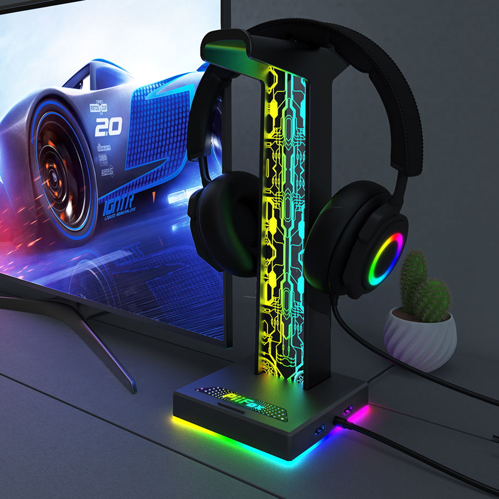 RGB Gaming Headphone Stand Dua - Gaming Headset Rgb のレビューと価格