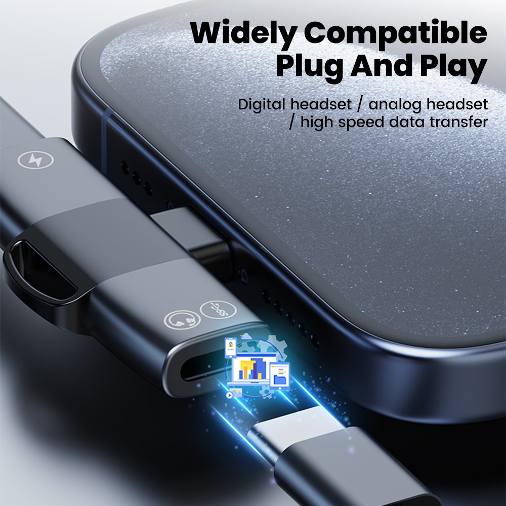 2 in 1 Type C Audio Adapter US - Earphone Splitter Jack のレビューと価格